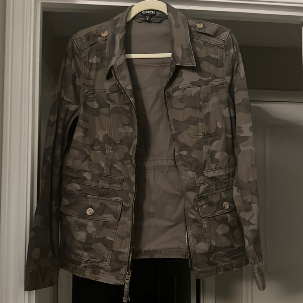 Express Army Green Camo Jacket